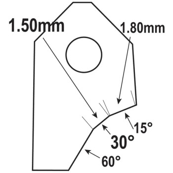 Goodson Valve Seat Cutter Blade Multi-Angle 30° FT-30059S1