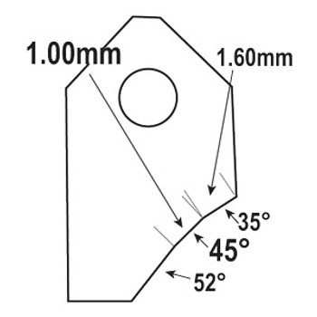 Goodson Valve Seat Cutter Blade Multi-Angle 45° FT-45039W1