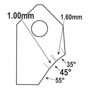 Goodson Valve Seat Cutter Blade Multi-Angle 45° FT-45039W2