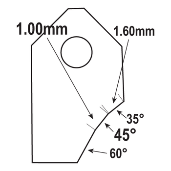Goodson Valve Seat Cutter Blade Multi-Angle 45° FT-45039W3