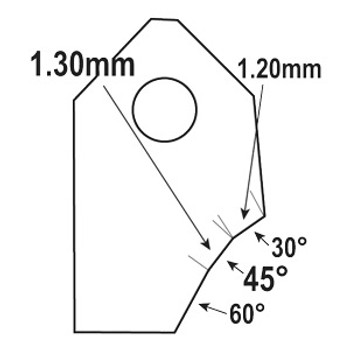 Goodson Valve Seat Cutter Blade Multi-Angle 45° FT-45051V4