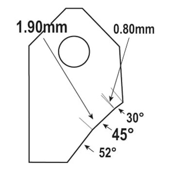 Goodson Valve Seat Cutter Blade Multi-Angle 45° FT-45075V2