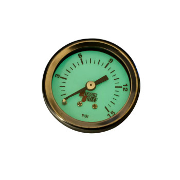Nitrous Outlet Luminescent Fuel Pressure Gauge 0-15 psi w/6AN Manifold 00-63003-6