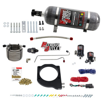 Nitrous Outlet GM BTR Trinity Throttle Body Plate System 50-200hp w/12lb Bottle 00-10194-12