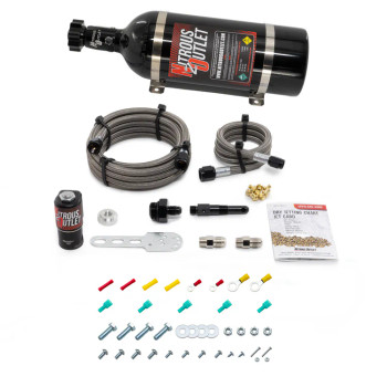 Nitrous Outlet Boost-N-Juice Dry Single Nozzle System 35-200HP w/5lb Bottle 00-10210-5