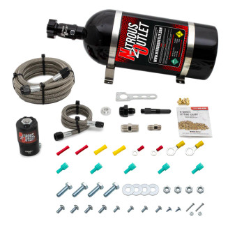 Nitrous Outlet Boost-N-Juice Dry Single Nozzle System 35-300HP w/10lb Bottle 00-10211-10