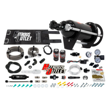 Nitrous Outlet Boost-N-Juice Dry Single Nozzle System 35-200HP Level 1 w/5lb Bottle 00-10210-H-5