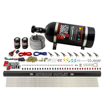 Nitrous Outlet LS/LT Direct Port Wet System Gas w/Single Rail/10lb Bottle 00-10472-H-R-10