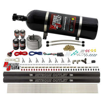 Nitrous Outlet LS/LT Direct Port Wet System SBT E85 w/Dual Rails/15lb Bottle 00-10475-E85-L-R-SBT-15