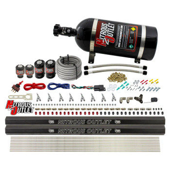 Nitrous Outlet LS/LT Direct Port Wet System SBT Gas w/Dual Rails/10lb Bottle 00-10475-H-R-SBT-10
