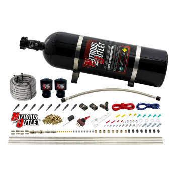 Nitrous Outlet LS/LT Direct Port Dry System w/.178 Solenoids/15lb Bottle 00-10432-T-15