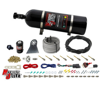 Nitrous Outlet LS/LT Direct Port Dry System .122 Nitrous w/Showerhead Distribution/Plate Fittings/15lb Bottle 00-10481-H-PF-Dry-15