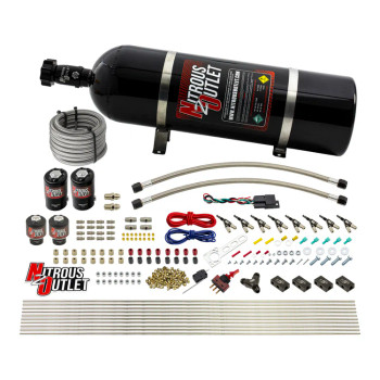 Nitrous Outlet LS/LT Direct Port Wet System .112 Nitrous /.177 Fuel w/15lb Bottle 00-10434-L-15