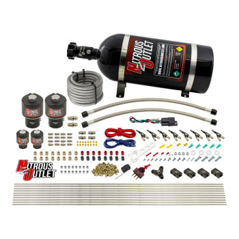 Nitrous Outlet LS/LT Direct Port Wet System E85 .178 Nitrous/.177 Fuel w/10lb Bottle 00-10434-E85-T-10