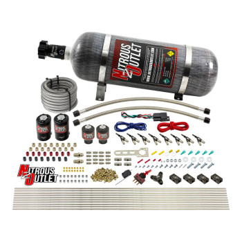Nitrous Outlet LS/LT Direct Port Wet System Alcohol .112 Nitrous/.177 Fuel w/12lb Bottle 00-10433-ALC-L-12