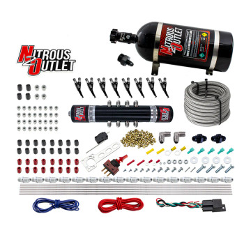 Nitrous Outlet LS/LT Black Widow Direct Port Wet System E85 .122 Nitrous/.310 Fuel w/10lb Bottle 00-10502-E85-10