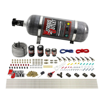 Nitrous Outlet LS/LT Direct Port Wet System Alcohol .122 Nitrous/.177 Fuel w/12lb Bottle 00-10433-ALC-H-12