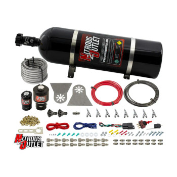 Nitrous Outlet LS/LT Direct Port Wet System 45-55 PSI .178 Nitrous/.310 Fuel w/Showerhead Distribution /15lb Bottle 00-10482-T-SBT-15