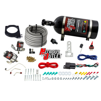 Nitrous Outlet LS1 MSD Atomic Airforce Intake Hard-Lined Plate System w/10lb Bottle 00-10129-MSD-LS1-10