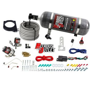 Nitrous Outlet LS1 MSD Atomic Airforce Intake Hard-Lined Plate System w/12lb Bottle 00-10129-MSD-LS1-12