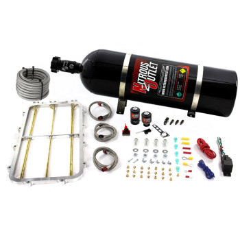 Nitrous Outlet Holley Hi Ram Single Stage Spacer Plate System w/15lb Bottle 00-10183-15