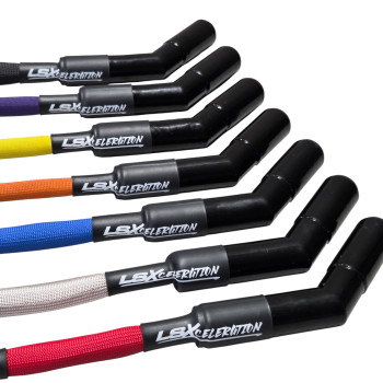 LSXceleration 8.5" 45-Degree Spark Plug Wire Set - Ceramic Boot - LS Car