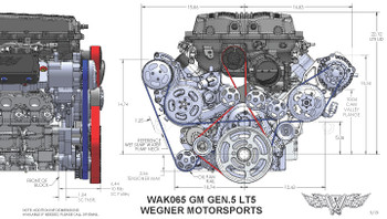 Wegner GM LT5 Dry Sump Accessory Drive Kit WAK065 - AC / ALT / PS / WP / ATI Damper