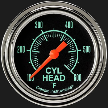 Classic Instruments G/Stock 2 5/8" Cylinder Head Temp. Gauge GS397SLF (GS397SLF)