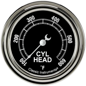 Classic Instruments Traditional 2 5/8" Cylinder Head Temp. Gauge TR397SLF