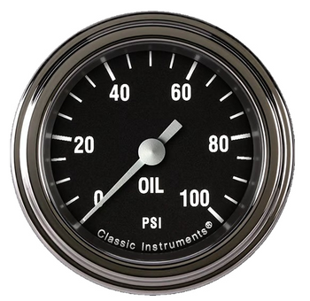 Classic Instruments Hot Rod Full Sweep 2 1/8" Oil Pressure Gauge HR181SLF