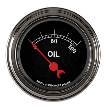 Classic Instruments So-Cal Short Sweep 2 1/8" Oil Pressure Gauge SC81SLC