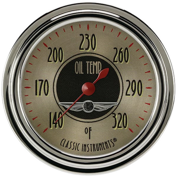 Classic Instruments American Nickel Full Sweep 2 5/8" Oil Temp. Gauge AN328SLC