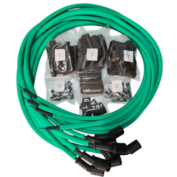 LSXceleration 48" Cut-to-Fit Green Spark Plug Wire Kit  - 45/90/180 Degree - LS