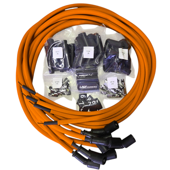 LSXceleration 48" Cut-to-Fit Orange Spark Plug Wire Kit  - 45/90/180 Degree - LS