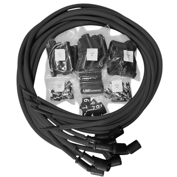 LSXceleration 48" Cut-to-Fit Black Spark Plug Wire Kit - 45/90/180 Degree - LS