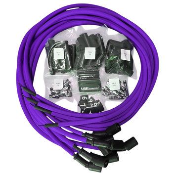 LSXceleration 48" Cut-to-Fit Purple Spark Plug Wire Kit - 45/90/180 Degree - LS (38-300-48-X-PUR)