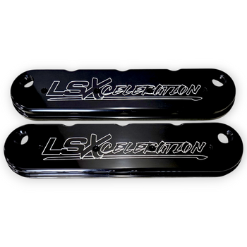 LSXceleration LS Billet Valve Covers w/ Outlined Logo 15-9200