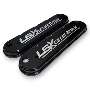 LSXceleration LS Billet Valve Covers w/ Filled Logo 15-9203