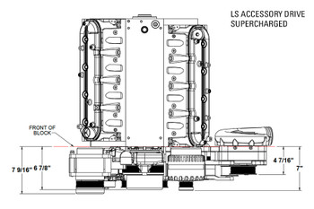 ProCharger Serpentine LT Accessory Drive Kit w/ Crank pulley, Alternator Bracket, Water Pump 1LT300