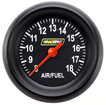 Racepak 2-1/8" Full Sweep Air Fuel Ratio Gauge Black w/ Flat Glass Lens RP194BBPF (RP194BBPF)