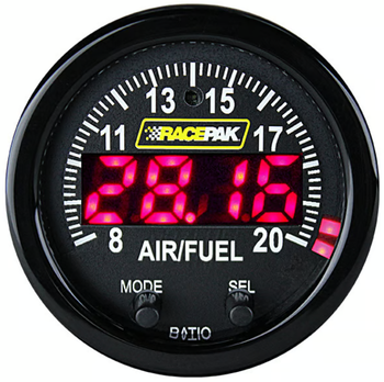 Racepak 2-5/8" Digital Air/Fuel Ratio Gauge Black RP394DBBPF (RP394DBBPF)