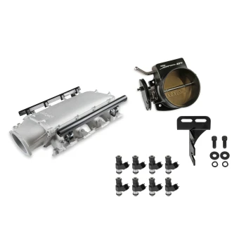 Holley EFI LS1 Ultra Lo-Ram Natural Kit - 102mm Throttle Body, 42 lb/hr Injectors (300-621-42K)
