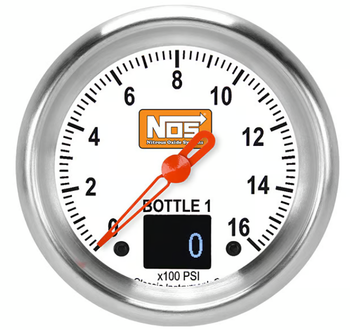Classic Instruments 2-5/8" NOS VNET Bottle 1 Pressure Gauge White NOS368VWAPF (NOS368VWAPF)