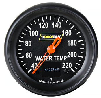 Classic Instruments Racepak 2-5/8" Stock Elim Temp Gauge Black 250-CI-329BB (250-CI-329BB)