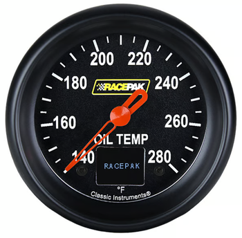 Classic Instruments Racepak 2-5/8" Oil Temp Gauge Black 250-CI-328BB (250-CI-328BB)