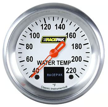 Classic Instruments Racepak 2-5/8" Stock Elim Temp Gauge White 250-CI-329WA (250-CI-329WA)