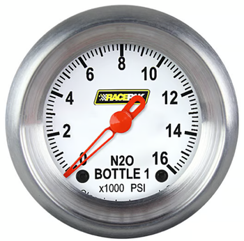 Classic Instruments Racepak 2-1/8" Nitrous Pressure Gauge White 250-CI-168WA (250-CI-168WA)
