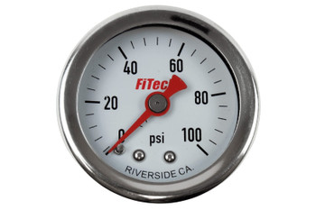 FiTech Oil Filled 0-100 PSI Fuel Pressure Gauge 80117