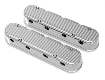 Holley LS 2-Piece Vintage Finned Valve Covers 241-181