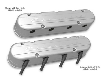 Holley LS 2-Piece Chevrolet Script Logo Valve Covers 241-175